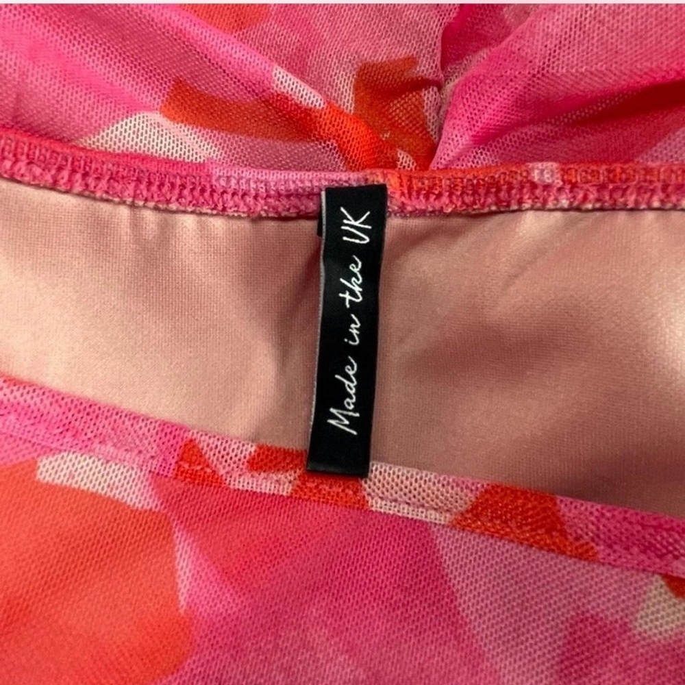 🩷ASOS As You Pink Rushed Midi Dress Off the Shoulder Size 6 - Picture 7 of 10
